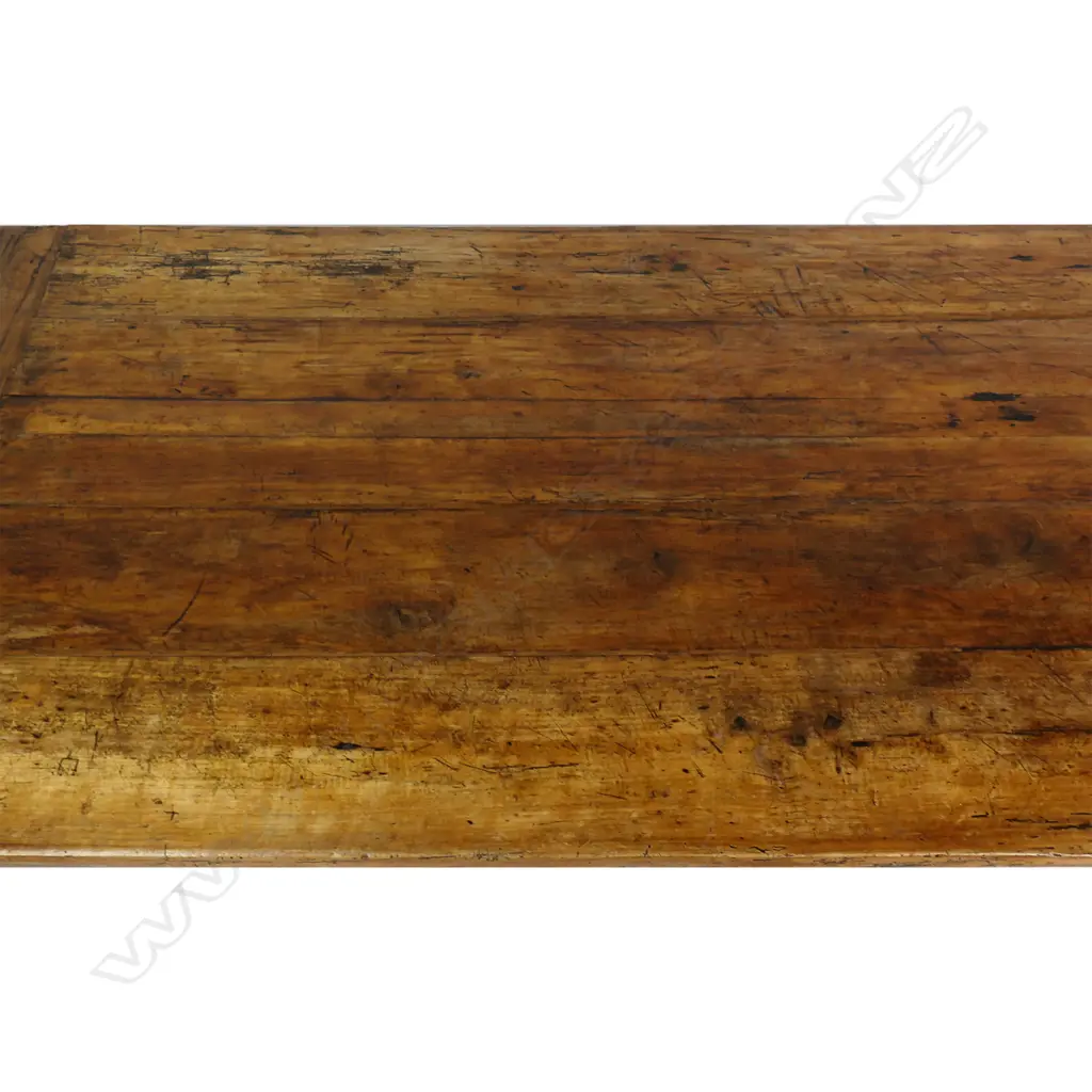 A 19thC French provincial fruit wood dining table, Image 1++