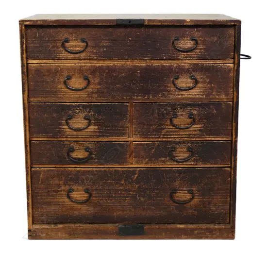 An early 20thC Japanese small chest,
