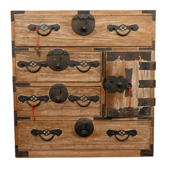 An early 20thC Japanese Ko-Dansu cabinet,