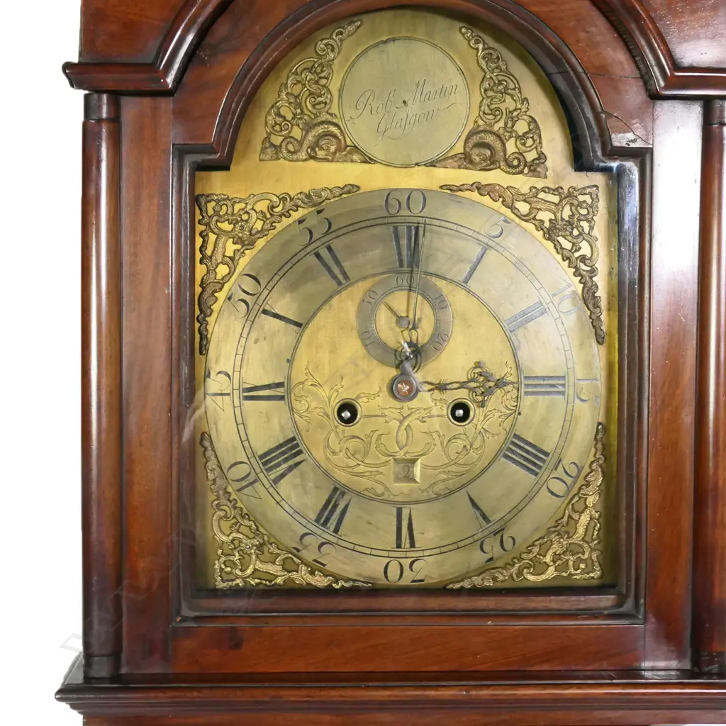 A George III Scottish mahogany long case clock, Image 1++
