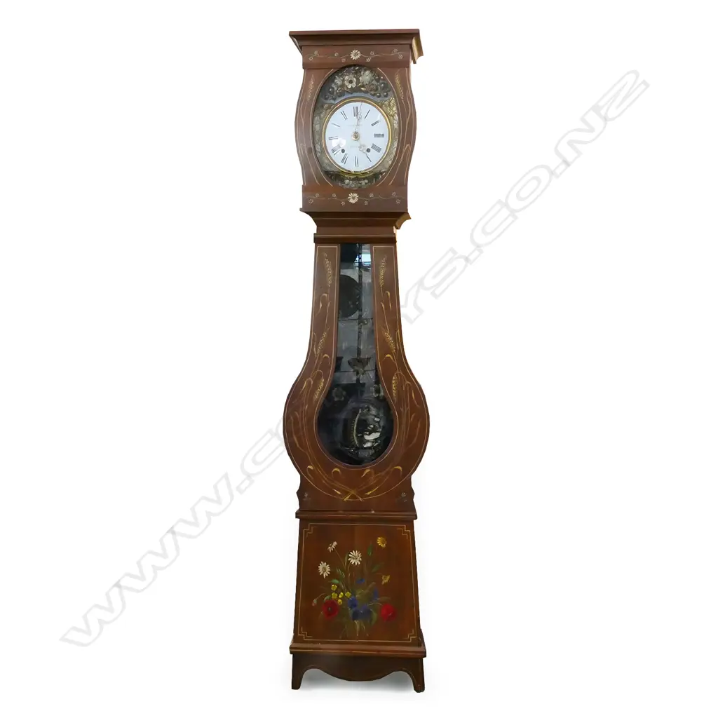A 19thC French comptoise long case clock, Image 1++