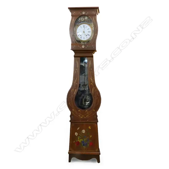 A 19thC French comptoise long case clock,