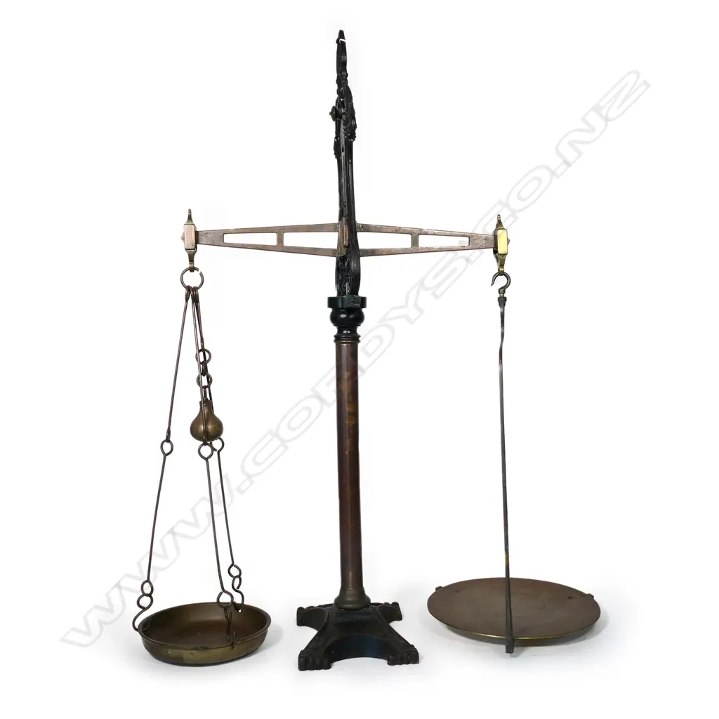 A large Victorian beam balance scale Image 1++