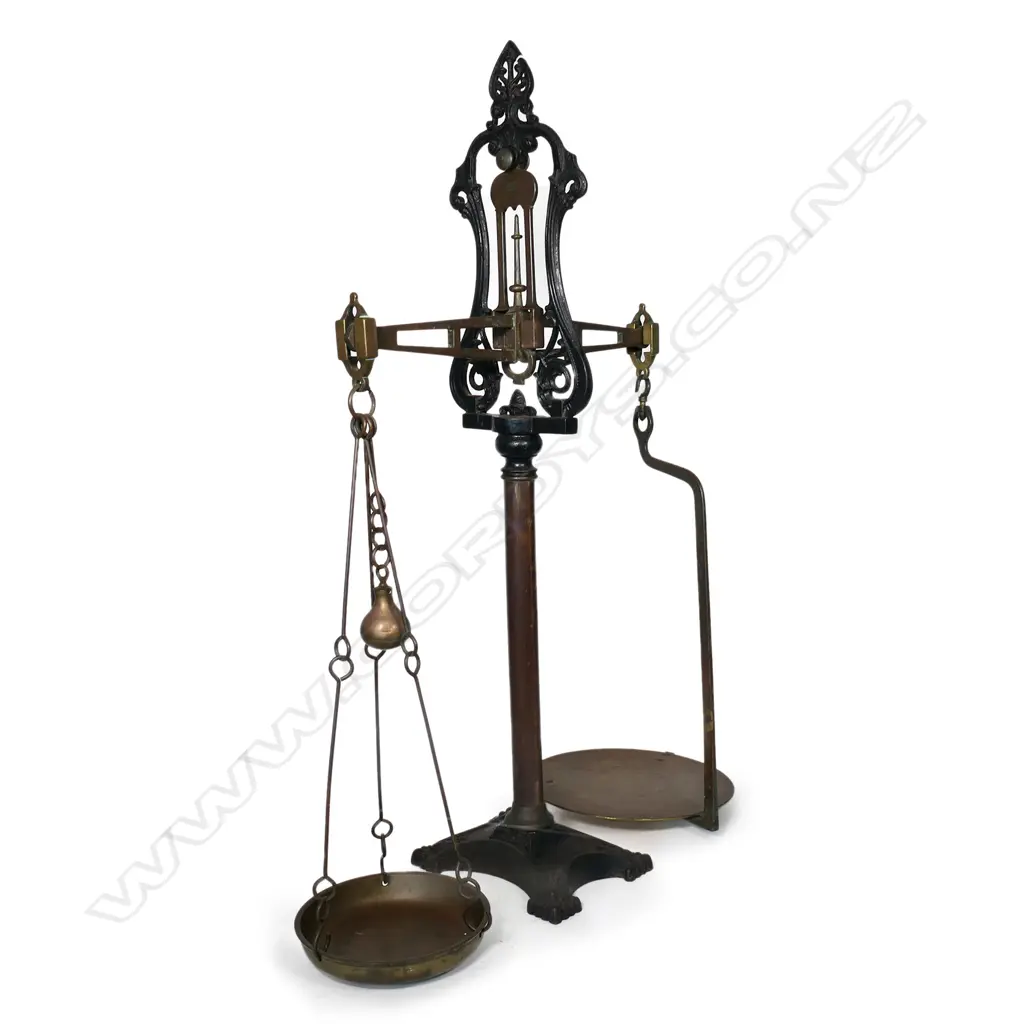 A large Victorian beam balance scale Image 1++