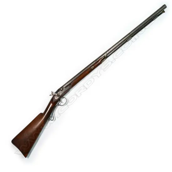 A 16g percussion cap muzzle loading shotgun