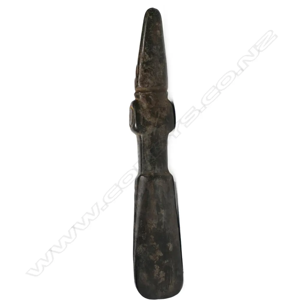 A large and decorative ceremonial adze blade, Image 1++