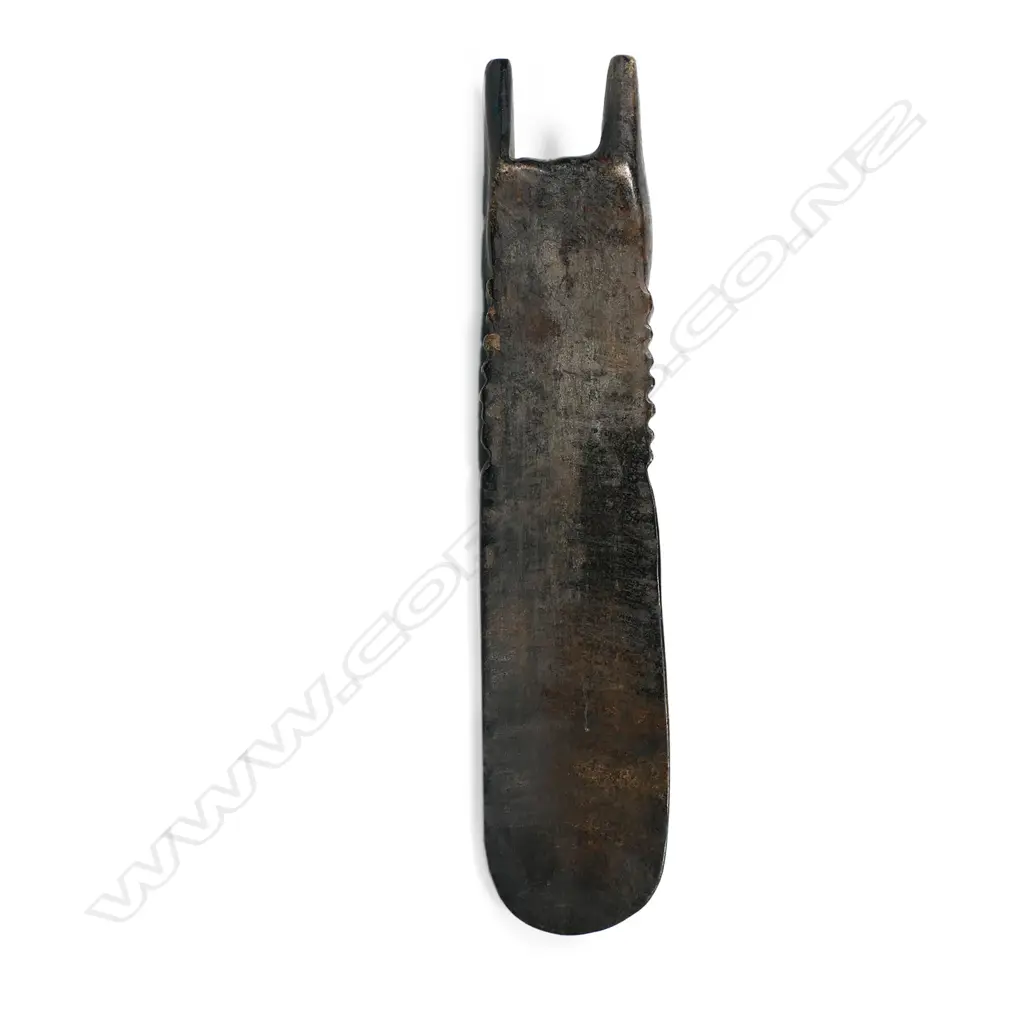 A large and decorative ceremonial adze blade, Image 1++