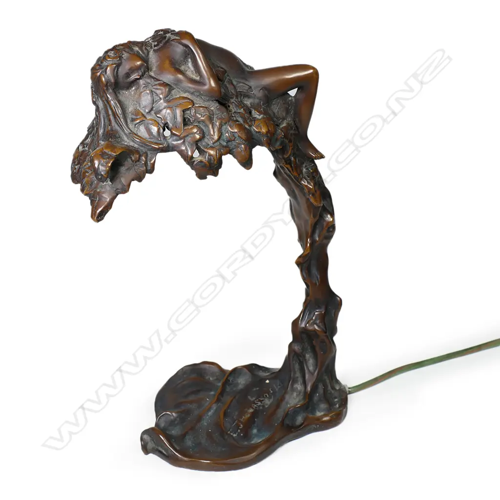 A bronze table lamp base, 'Daphne in the Tree' Image 1++