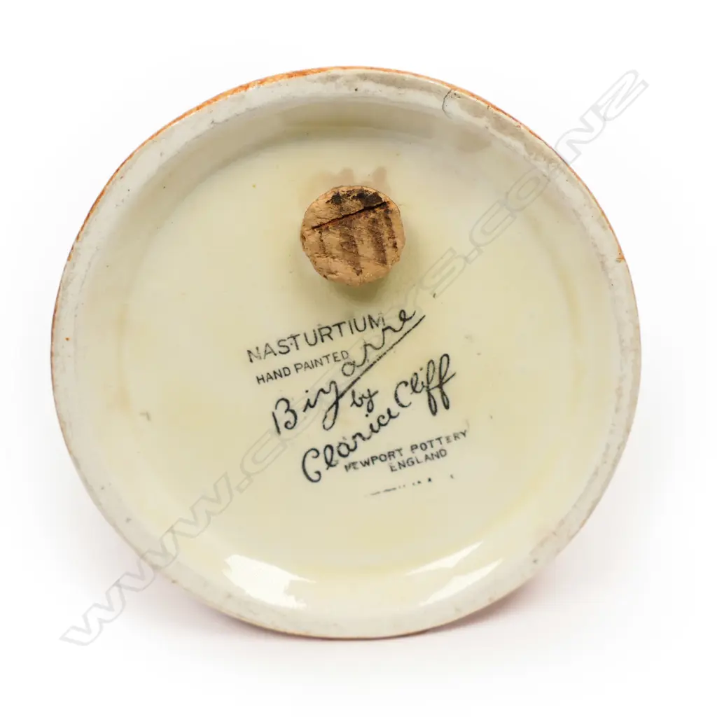 A Clarice Cliff Bizarre Nasturtiums conical sifter, Image 1++