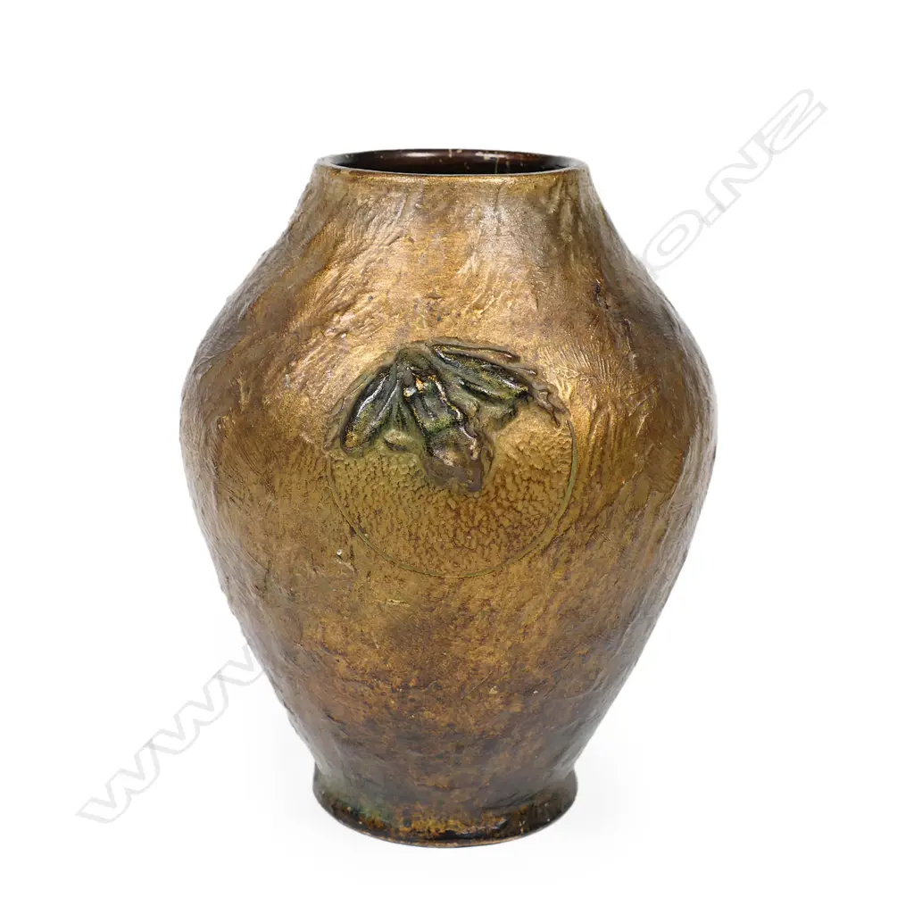 An Emile Gallé 19thC glazed pottery frog vase Image 1++