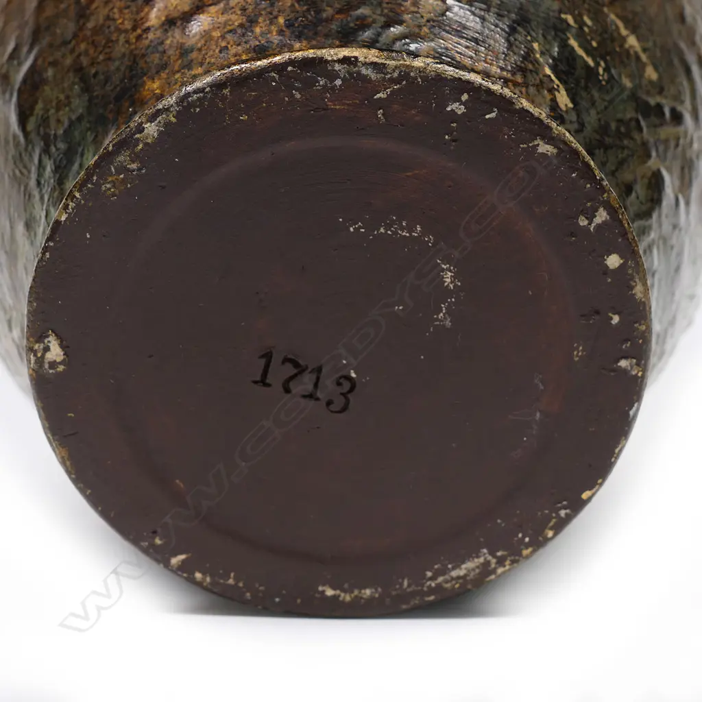An Emile Gallé 19thC glazed pottery frog vase Image 1++