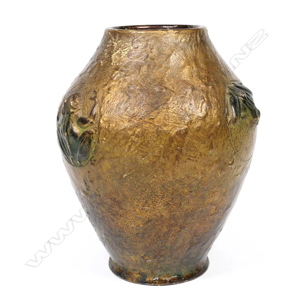 An Emile Gallé 19thC glazed pottery frog vase Image 1++
