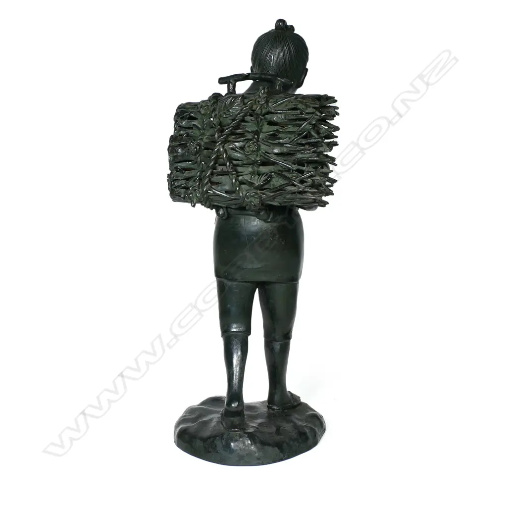 A Japanese bronze statue of Ninomiya Sontuku (1787-1856) Image 1++