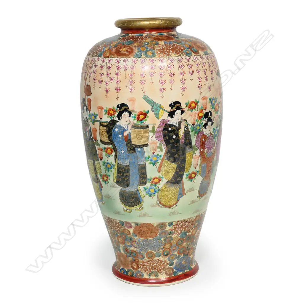 An early 20thC Japanese large Satsuma vase, Image 1++