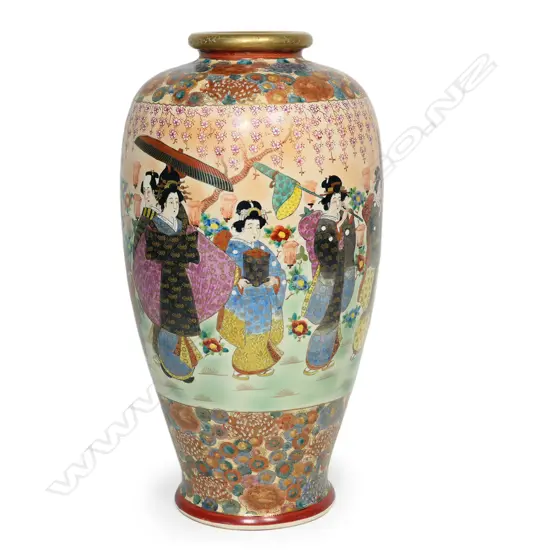An early 20thC Japanese large Satsuma vase,
