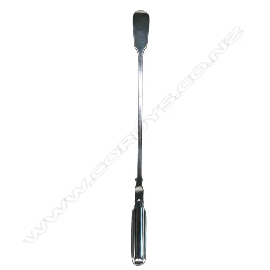 An unusual single ended silver plate marrow scoop,