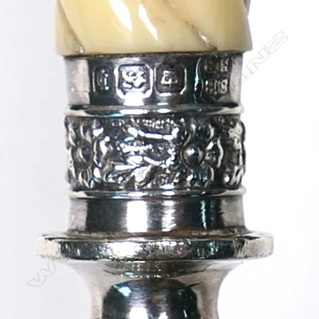 A late Victorian silver plate and ivory bread fork, Image 1++