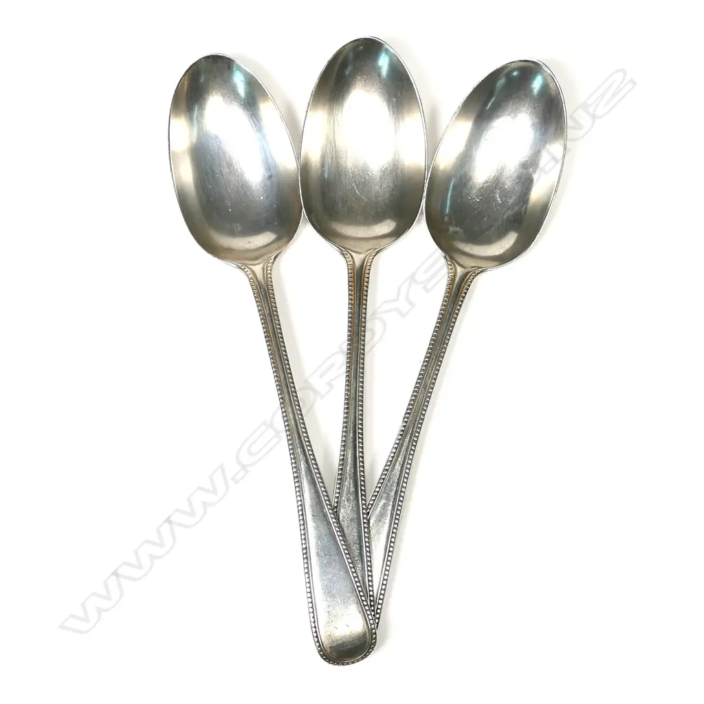 Three Victorian silver tablespoons Image 1++