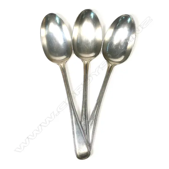 Three Victorian silver tablespoons