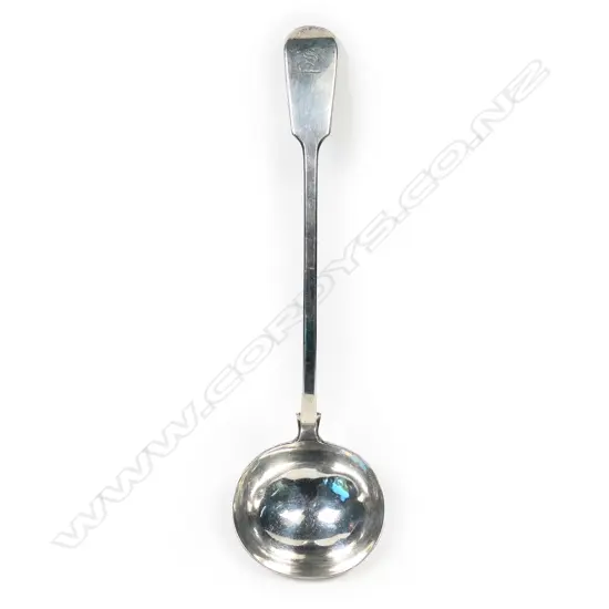 A Victorian silver soup ladle