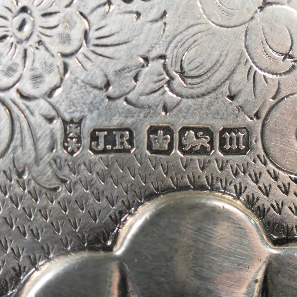 An Edwardian silver pie crust rim salver Image 1++