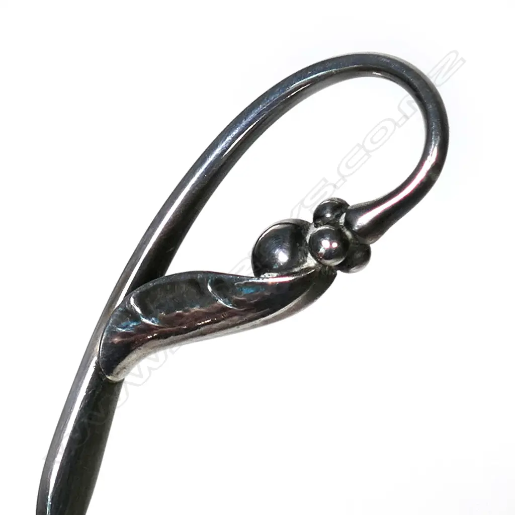 A Georg Jensen silver caddy or condiment spoon Image 1++