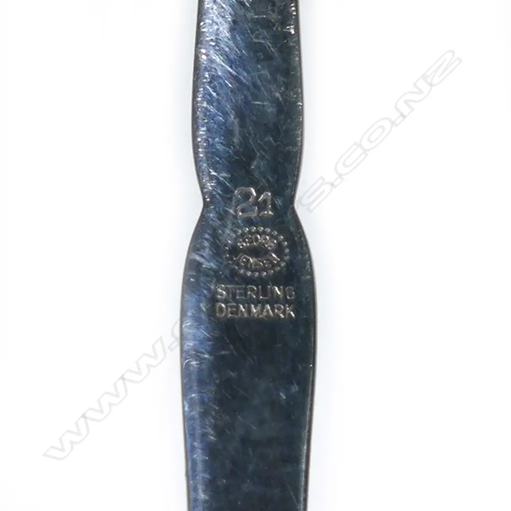 A Georg Jensen silver caddy or condiment spoon Image 1++