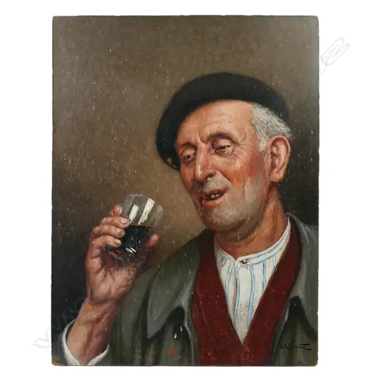 Leon Noireaut (France 1890-1960) 'Wine Drinker'