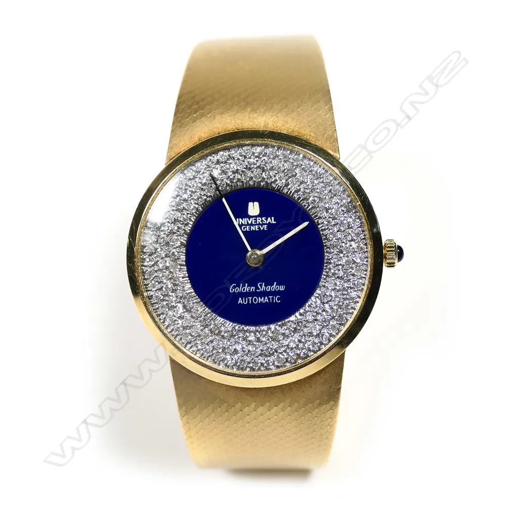 A unisex 18ct gold and diamond 'Golden Shadow' dress watch by Universal Genève, late 1960s Image 1++
