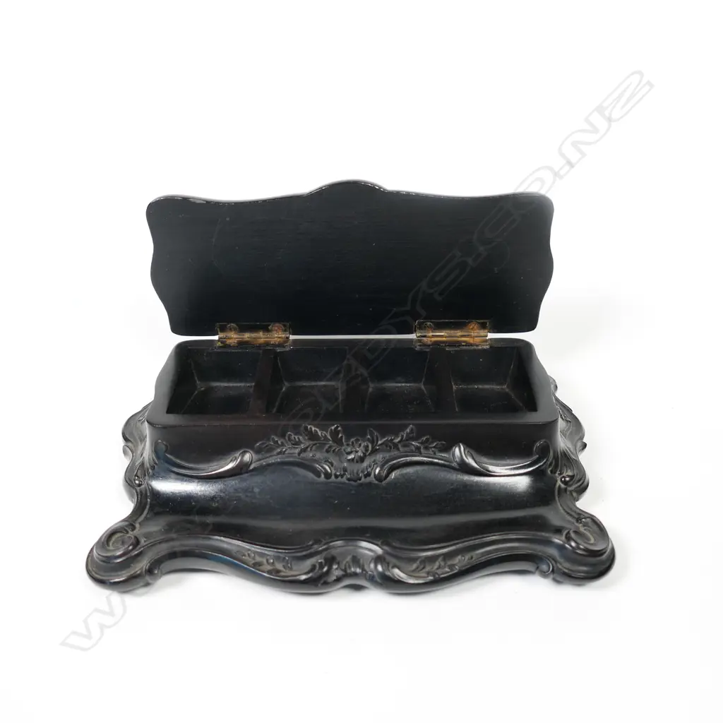 A rare Victorian bois durci desk standish Image 1++