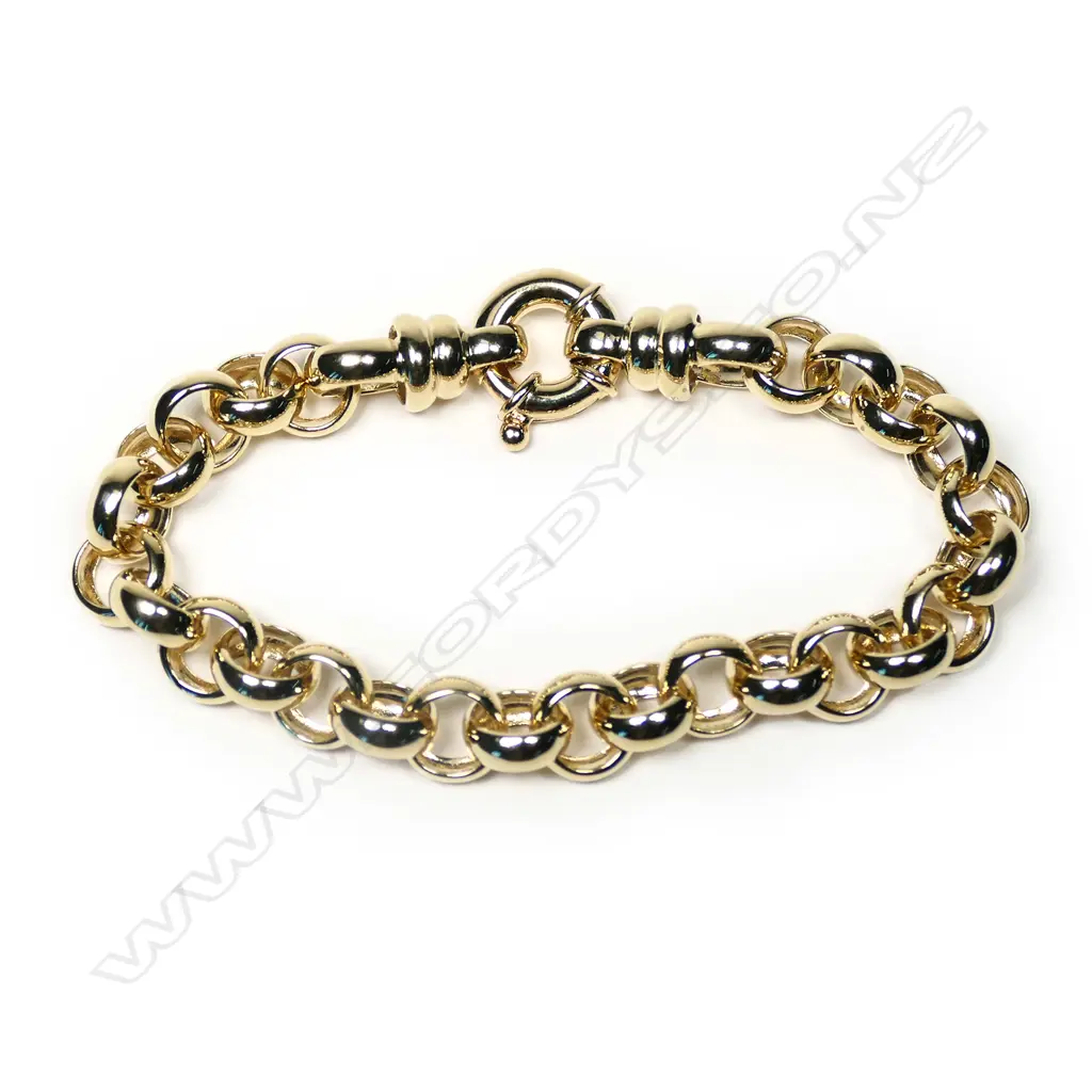 A 9ct gold belcher link bracelet, Image 1++