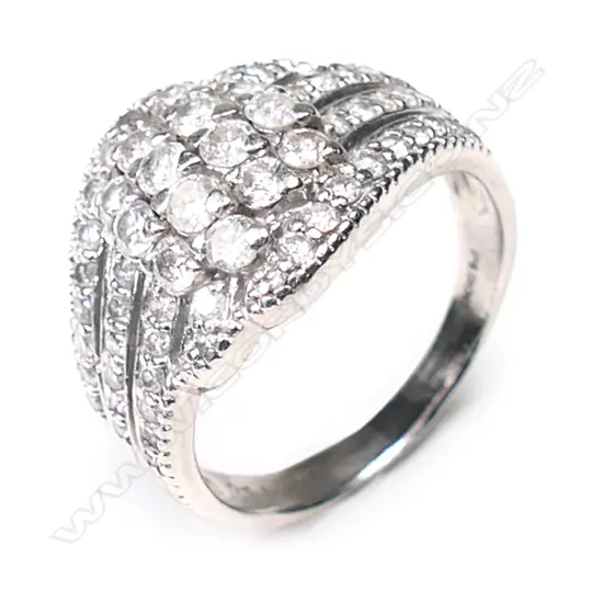A platinum and diamond dress ring,