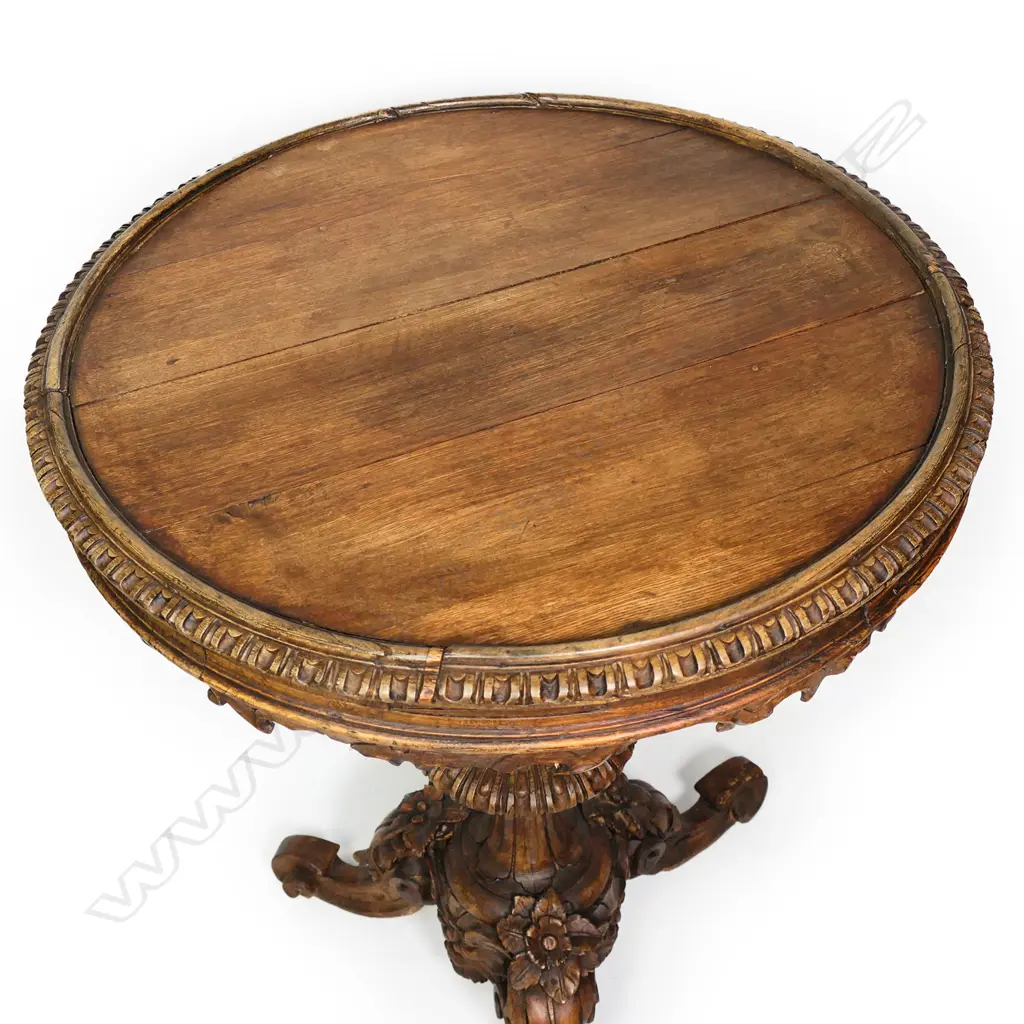 A 19thC French fruitwood wine table, Image 1++