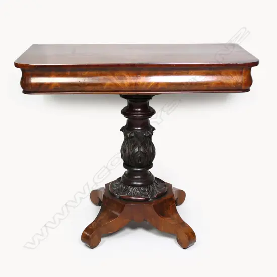 A Victorian flame mahogany side table,