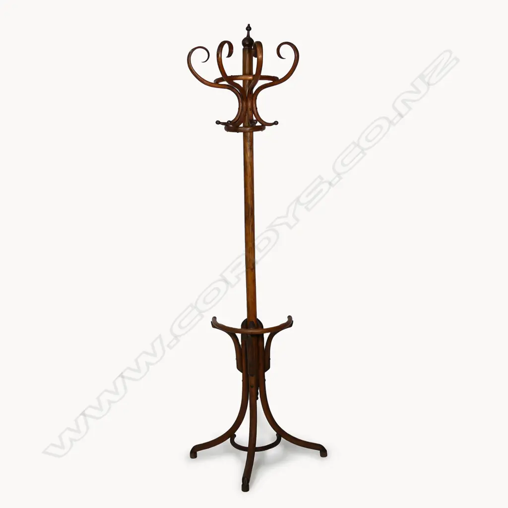 A half round Bentwood hat and coat stand, Image 1++