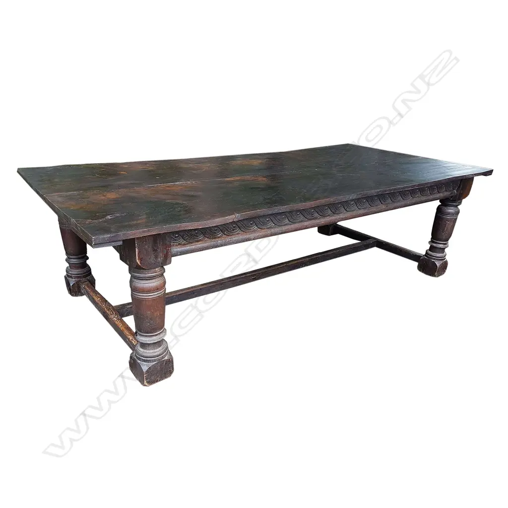 A very large oak refectory table, Image 1++