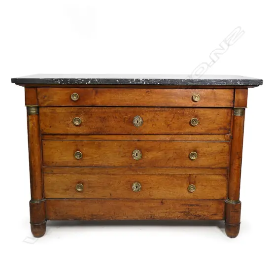 A 19thC French Empire mahogany commode,
