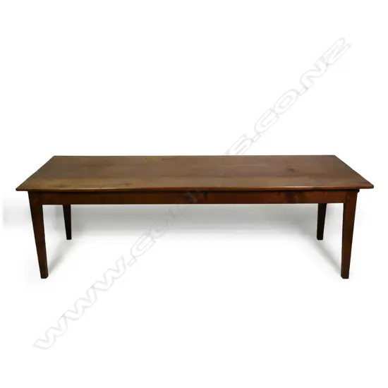 A French country fruit wood dining table,