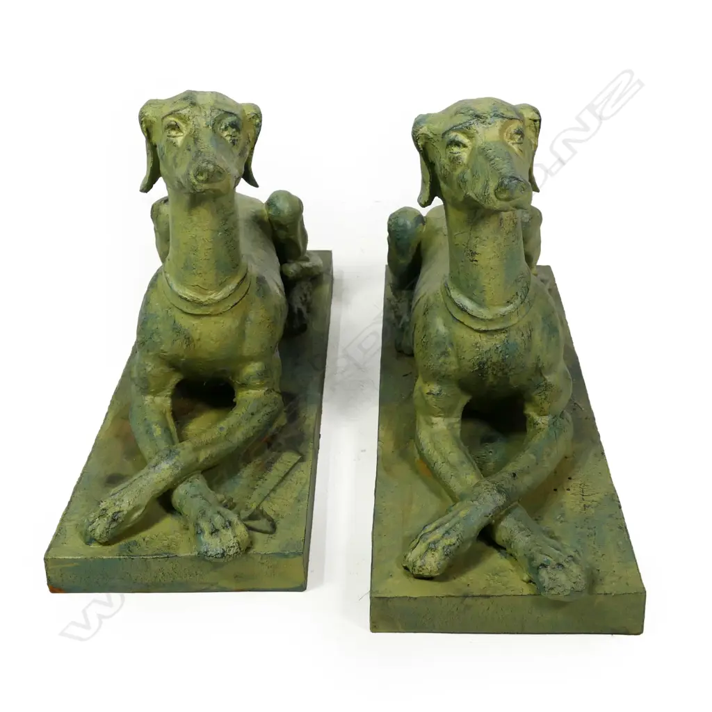 A pair of cast iron greyhounds, Image 1++