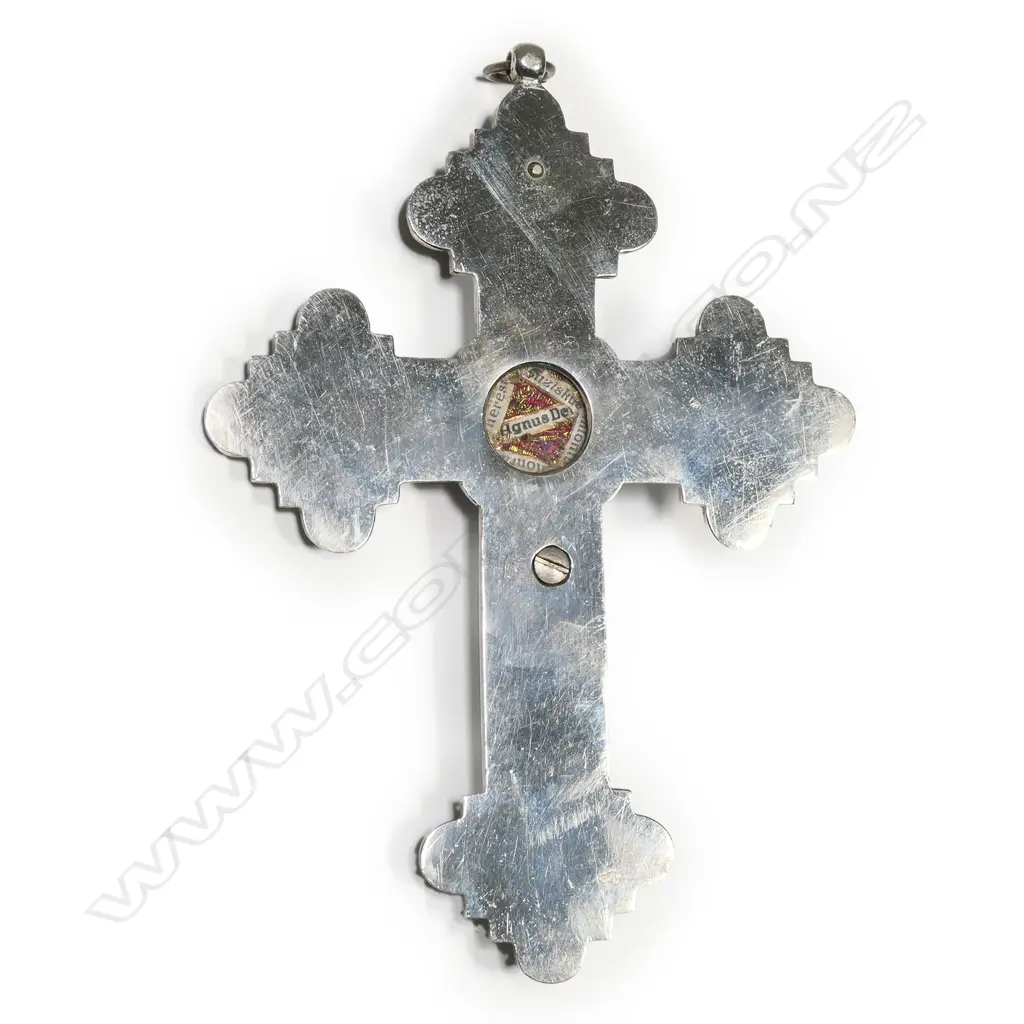 A vintage metal and wood pilgrim's crucifix, Image 1++