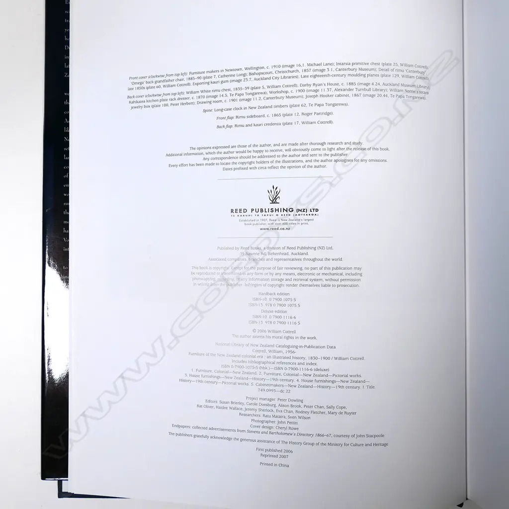 #'Furniture of the New Zealand Colonial Era: an illustrated history 1830-1900' Image 1++