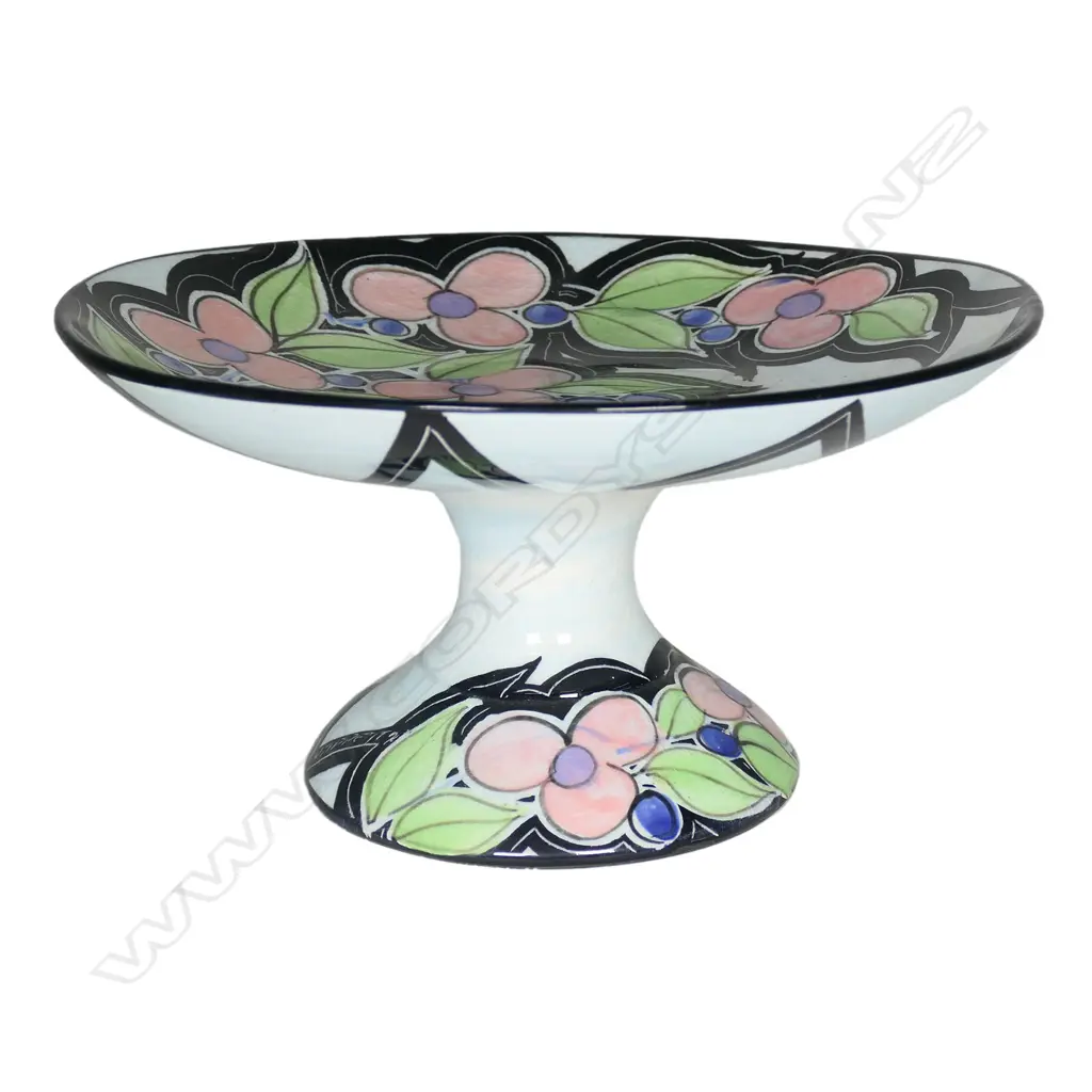 Warren Tippett (1941-1994) uncommon Sydney made colourful tazza, Image 1++