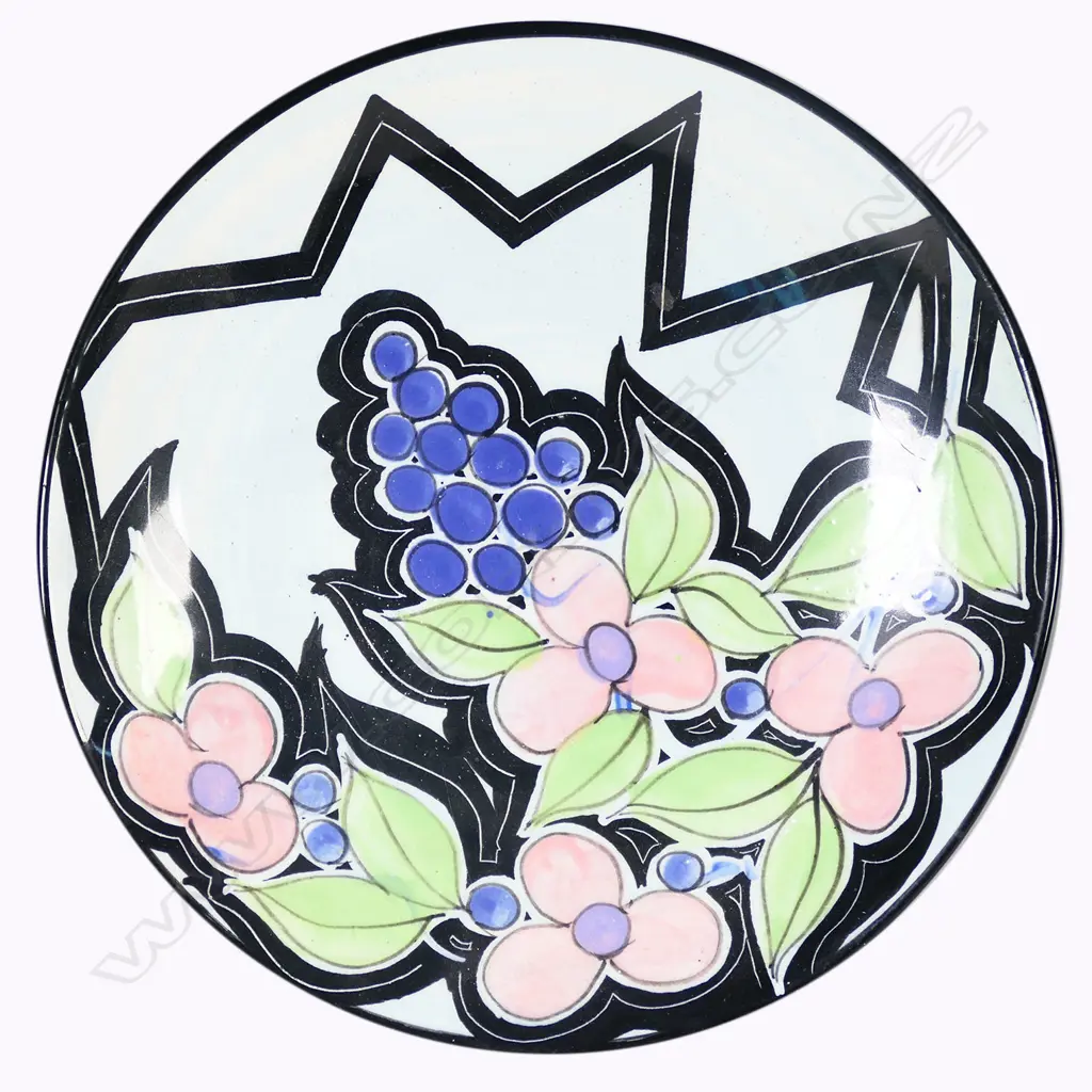 Warren Tippett (1941-1994) uncommon Sydney made colourful tazza, Image 1++