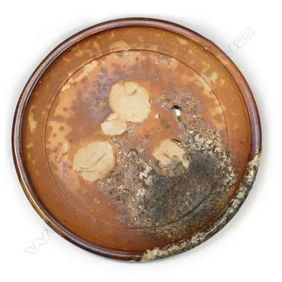 Chester Nealie (b.1942) large anagama fired shallow bowl,