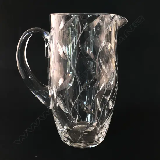 A Clyne Farquharson cut crystal water jug,