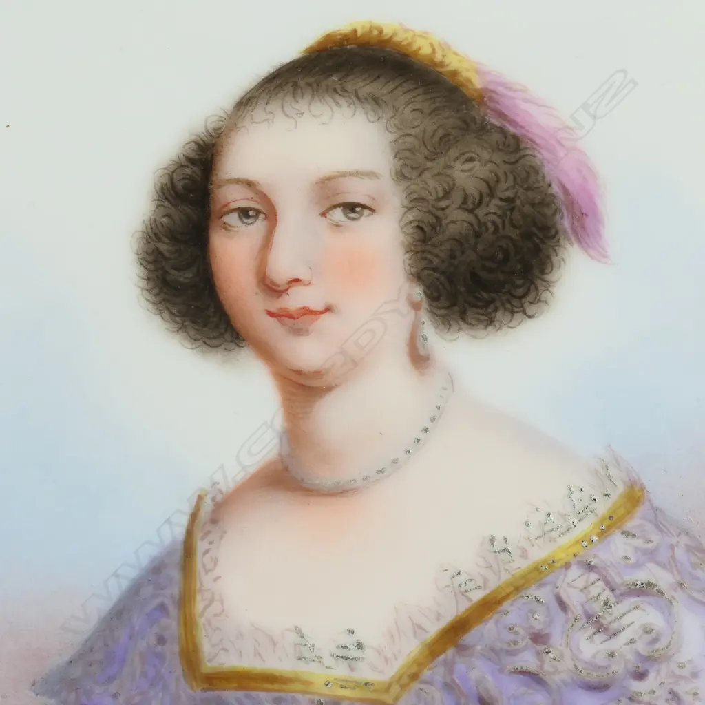 A pair of 19thC Limoges portrait plates, Image 1++