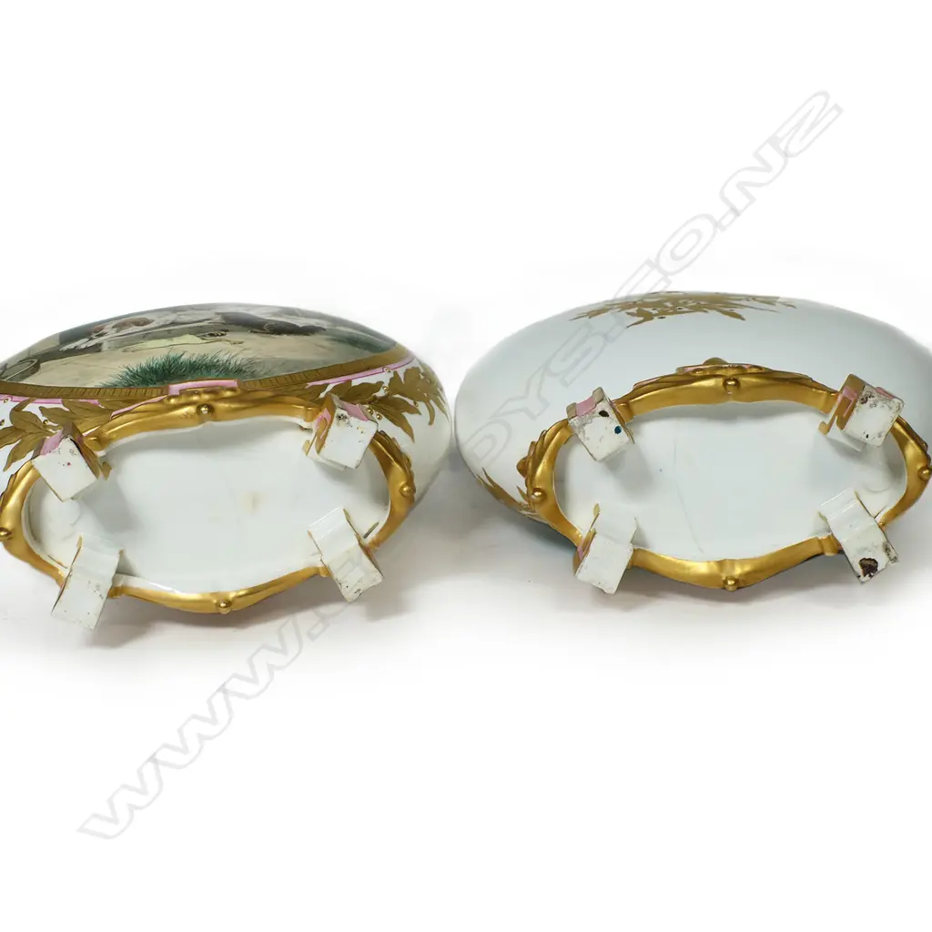 A pair of Royal Worcester moon flask vases, c.1870s, Image 1++