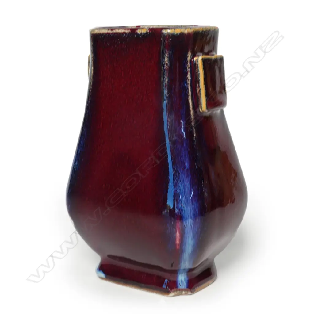 A Chinese Song Dynasty style flambé-glazed vase, Image 1++