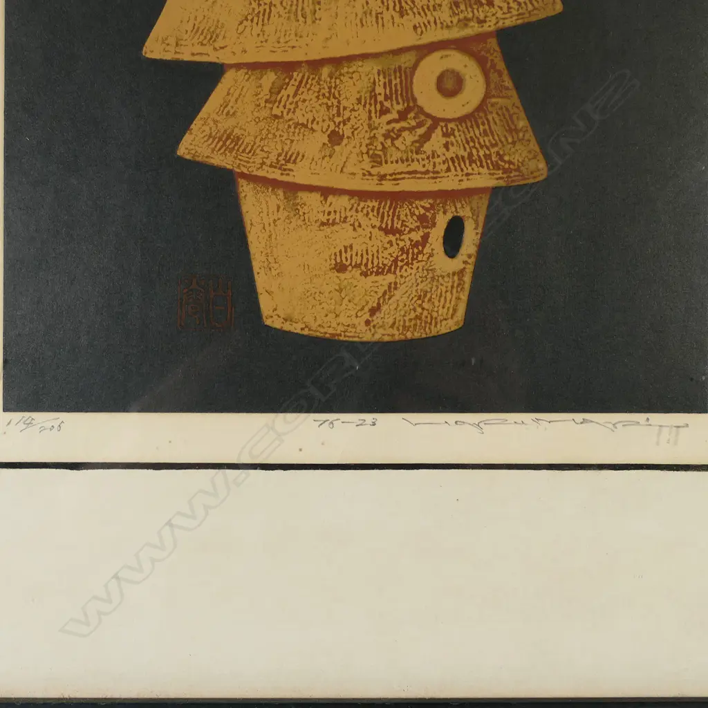 Haku Maki (Jap. 1924-2000) two sōsaku-hanga woodblock prints, Image 1++