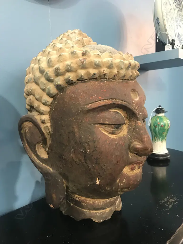 A large old Buddha head Image 1++
